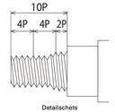 Eisen SPO-M2x0.4 Draadpenkaliber Oneway