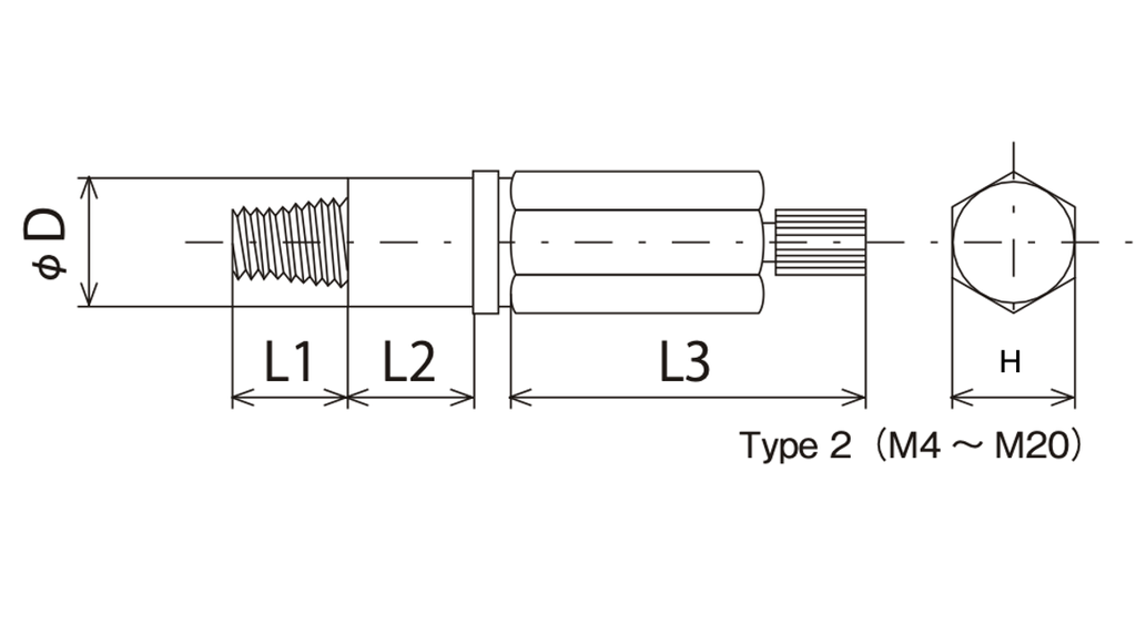 Eisen SPO-M2x0.4 Draadpenkaliber Oneway