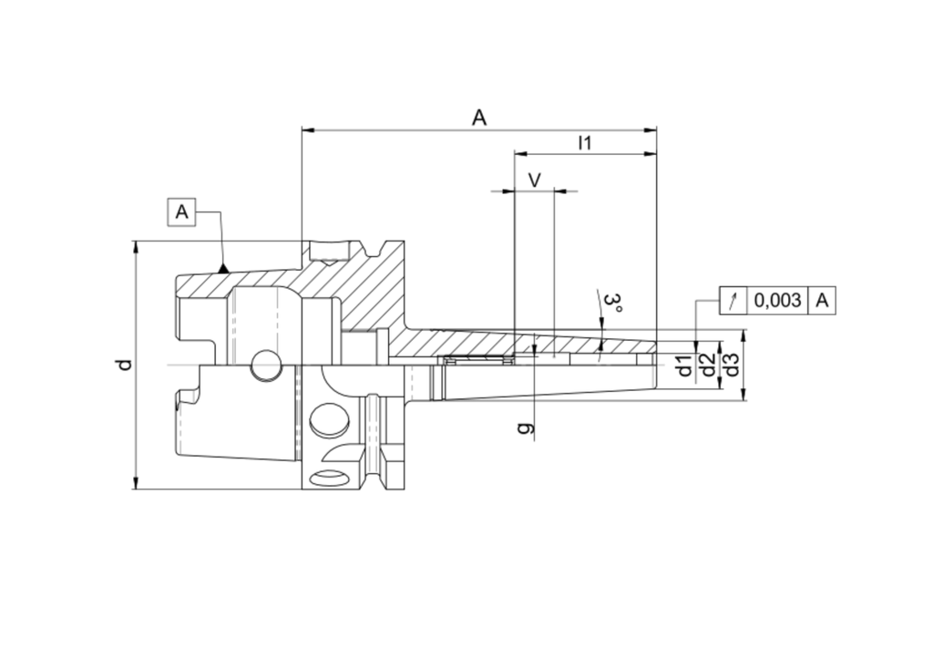 Diebold HSK-A63 Krimpopname TSF Ø6 A=120 NL=90