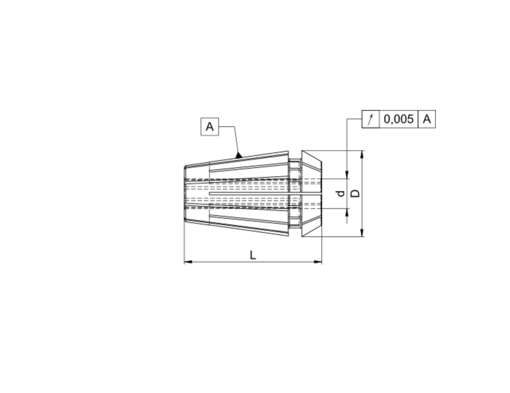 ER8 Spantang Ø1.0mm