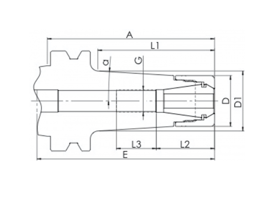Fahrion BT40 Spantanghouder ER25 A=135