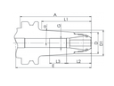 Fahrion BT40 Spantanghouder ER25 A=135