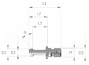 Schüssler Aantrekbout BT-MAS 40 MAS 403 - L2=35 - 45° blind