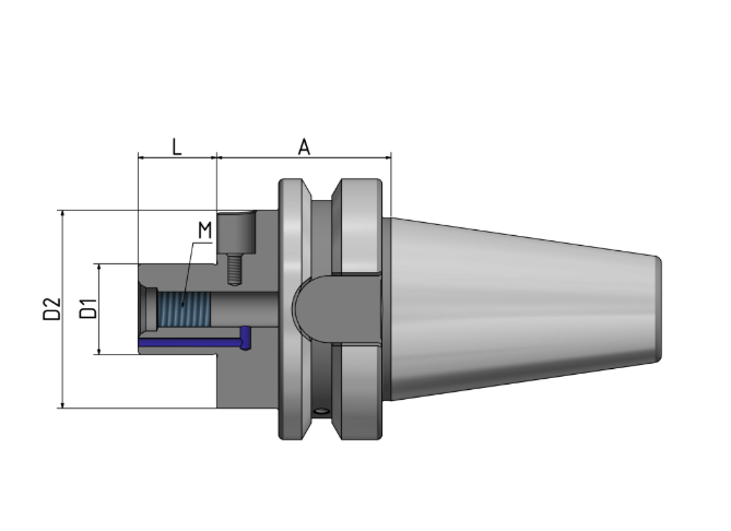 Schüssler BT40 Opsteekdoorn Ø16 L=100 Cool Tool