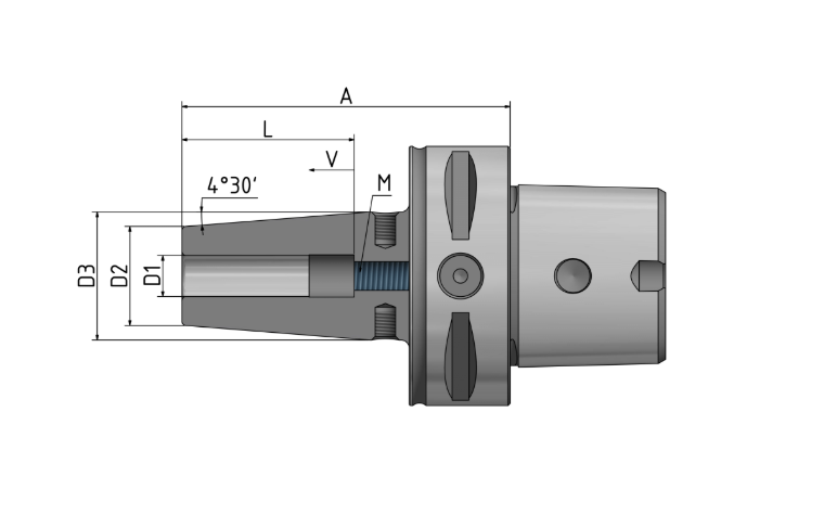 Schüssler Corum C6 Krimpopname Ø14 - 4,5° - L=85 Cool Tool