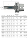 Schüssler HSK-A63 Spantangopname ER20Mini L=100