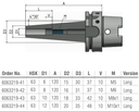 Schüssler HSK-A63 Lange Ø10 - 4,5° - L=120 (Lang) Krimpopname Slank Cool Tool