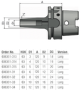 Schüssler HSK-A63 Krimpopname Ø8 - 3° - L=120