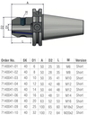Schüssler SK40 Weldonopname Ø32 L=100 Cool Tool
