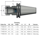Schüssler SK40 Spantangopname ER32 L=160 DIN6499