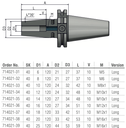 Schüssler SK40 Krimpopname Ø14 - 4,5° - L=120