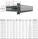 Schüssler SK40 Krimpopname Ø25 - 4,5° - L=160