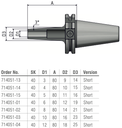 Schüssler SK40 Krimpopname Ø6 - 3° - L=80