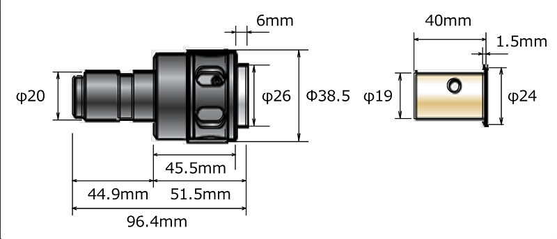 XEBEC® Zwevende houder opname (drukkend)