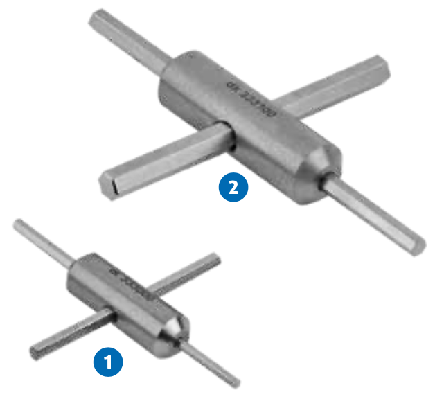 Four-way hexagon socket spanner, large