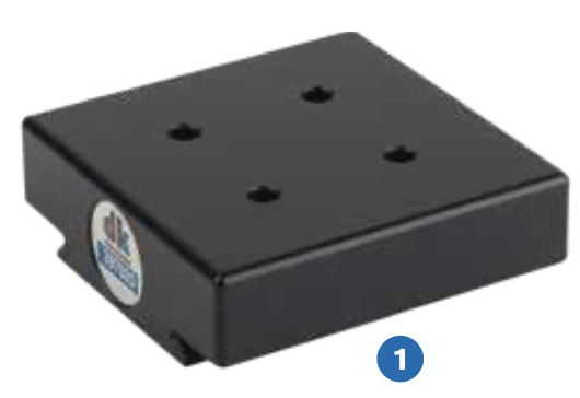 DK 397020 Adapter plate with 4 mounting holes for M 4 with standard interface, 60 x 60 x 20 mm