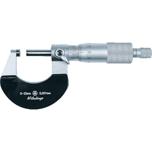 Mitutoyo 102-312 Outside Micrometer with Heat Ins. Plate 25-50mm, Ratchet, 0,001mm
