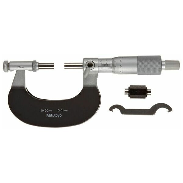 Mitutoyo 104-171 Outside Micrometer Interchangeable Anvil 0-50mm, with Heat Insulating Plate
