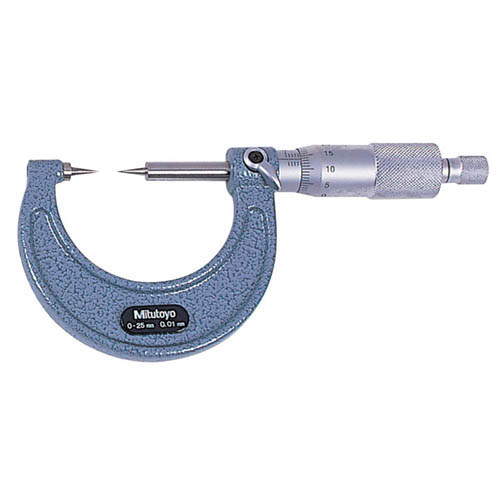 Mitutoyo Buitenschroefmaat 0-25mm met meetpunten 15°