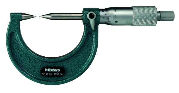 Mitutoyo 112-216 Point Micrometer with Carbide Tip 75-100mm, 30° Tip