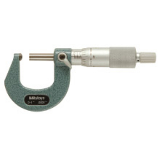 Mitutoyo 115-315 Tube Micrometer Cylindrical Anvil Flat Spindle, 0-25mm