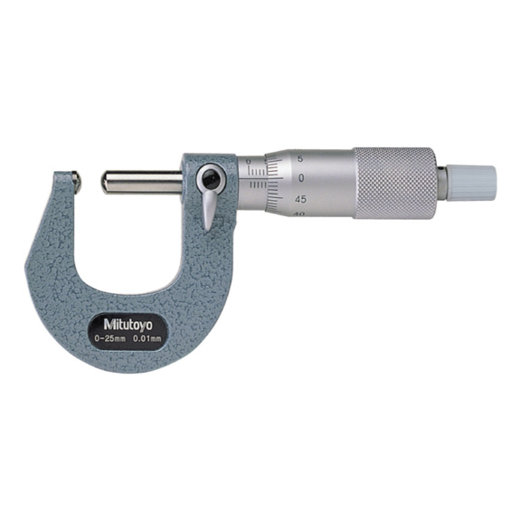 Mitutoyo 115-316 Tube Micrometer Cylindrical Anvil Flat Spindle, 0-25mm