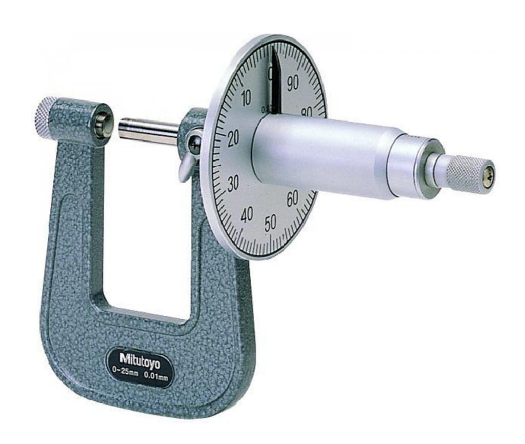 Mitutoyo 119-202 Sheet Metal Micrometer Graduated Dial 0-25mm, 50mm Throat