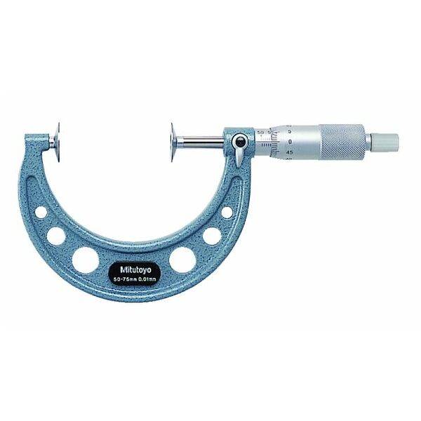 Mitutoyo 123-106 Disc Micrometer, Hardened Steel Disks 125-150mm, Disk=30mm