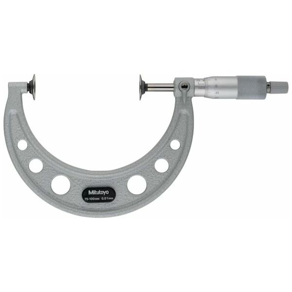 Mitutoyo 123-116 Disc Micrometer, Disks with Carbide Tips 75-100mm, Disk=20mm