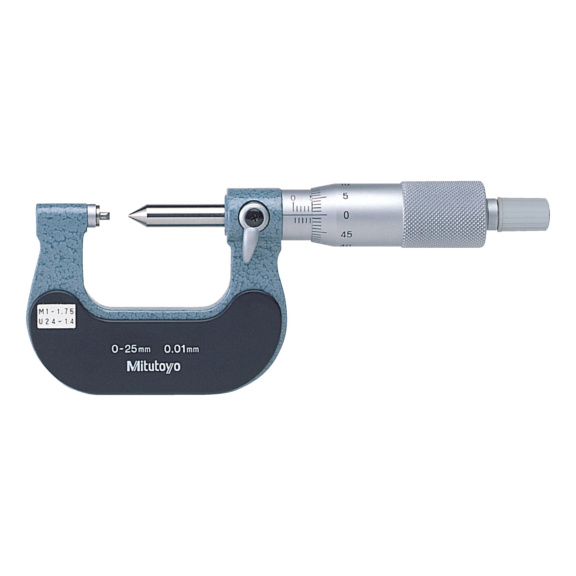 Mitutoyo 125-117 Screw Thread Micrometer 75-100mm, 1-1,75mm/24-14TPI