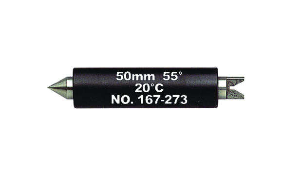 Mitutoyo 167-273 Setting Standard Screw Thread Micrometer 55°, Length: 50mm