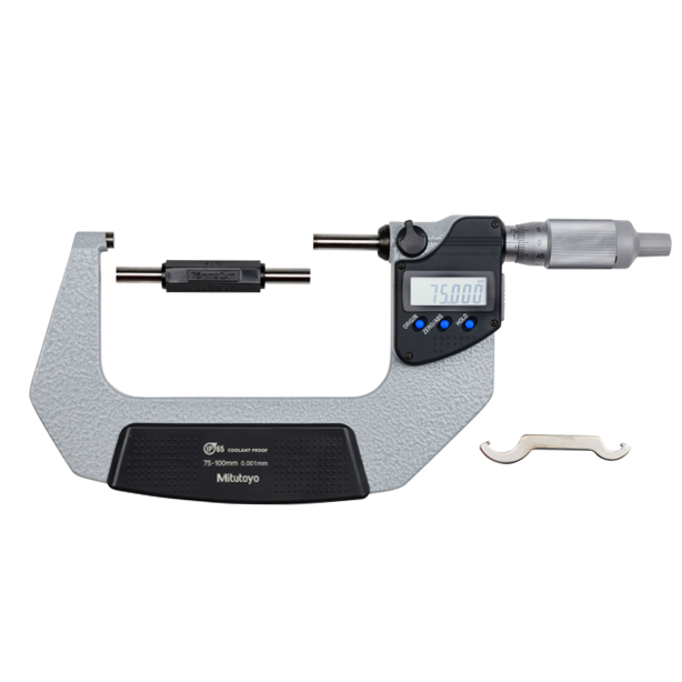Mitutoyo 293-237-30 Digital Micrometer IP65 75-100mm, Ratched Thimble