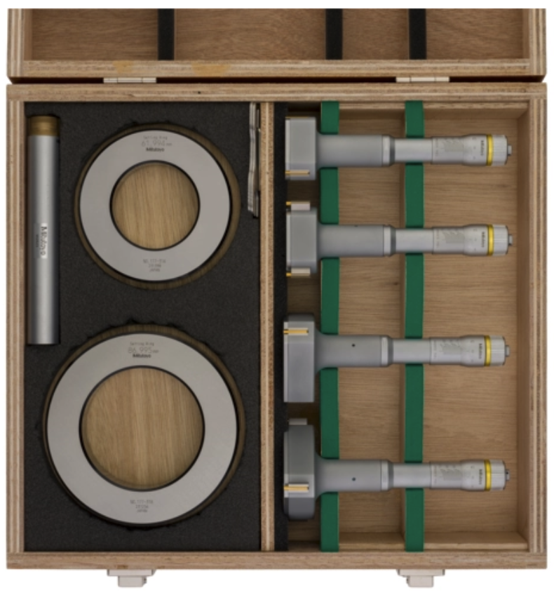 Mitutoyo 368-914 3-Point Internal Micrometer Holtest Set 50-100mm (4 pcs.)