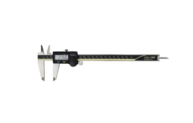 Mitutoyo 500-156-30 Digital ABS AOS Caliper, OD Carb. Jaws 0-200mm, Blade, Thumb Roller, Data Outp.