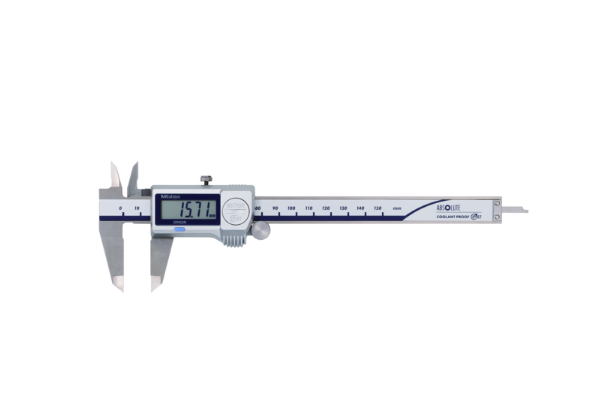 Mitutoyo 500-712-20 Digital ABS Caliper CoolantProof IP67 0-150mm, Blade, Thumb Roller