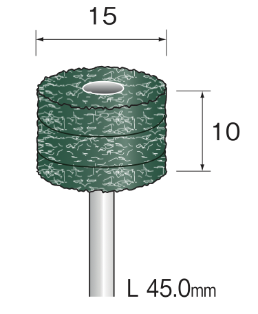 Yamazen Schuurkussen φ15 Korrel #180 (3 stuks)