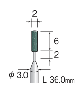 Yamazen Mounted Point φ2 Korrel #220 (10 stuks)