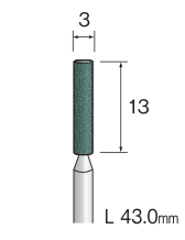 Yamazen Mounted Point φ3 Korrel #220 (10 stuks) 