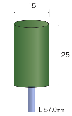 Yamazen Gevulde Viltstift φ13mm op stift φ3mm Cilindervorm (5 stuks)