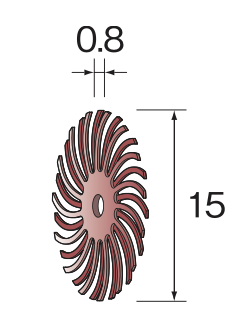 Yamazen Abrasive Rubberborstel φ15mm / 0.8mm