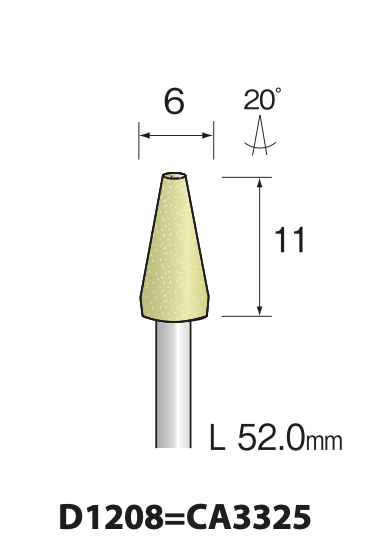 Yamazen Slijpstift φ6 Korrel #120 op steel 3