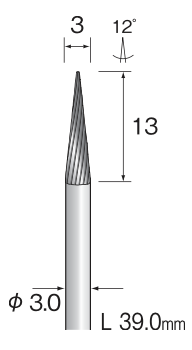 Yamazen VHM Stiftfrees φ3 Spits