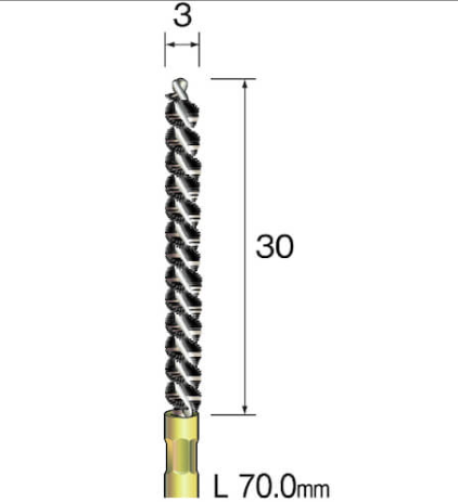 Yamazen Spiraalborstel Messing φ3