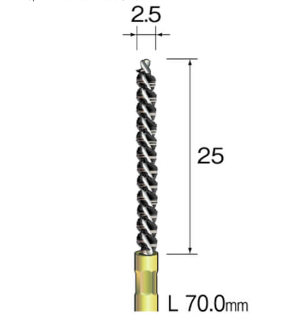 Yamazen Spiraalborstel Messing φ2.5