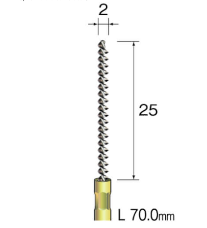 Yamazen Spiraalborstel Messing φ2