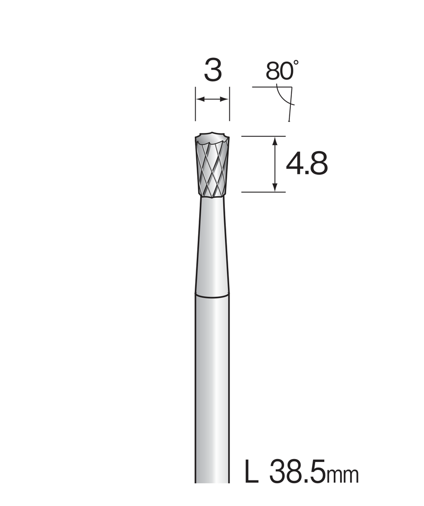 Yamazen CARBIDE CUTTER CROSS CUT φ3