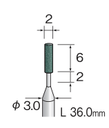 Yamazen Mounted Point φ2 Korrel #220 (10 stuks)