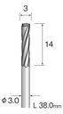 Yamazen VHM Stiftfrees φ3 Cilindrisch Aluminium Cut